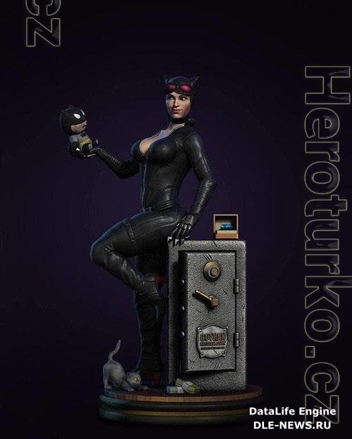 Catwoman Washed 3D Print
