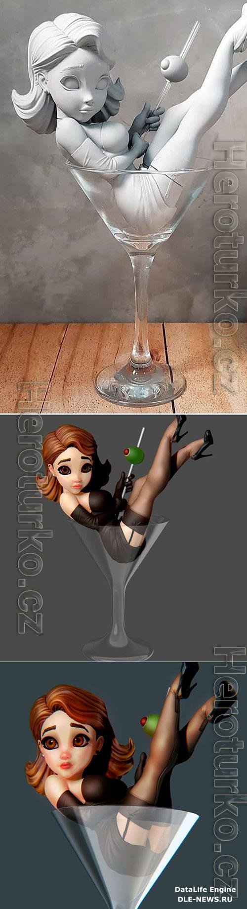 Martini Girl 3D Print