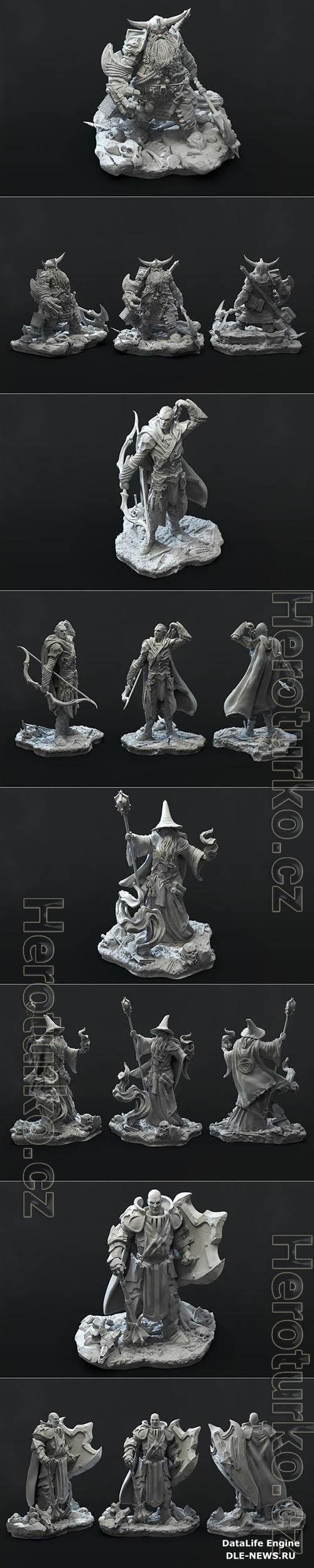 Hero Pack Miniature Set 3D Print