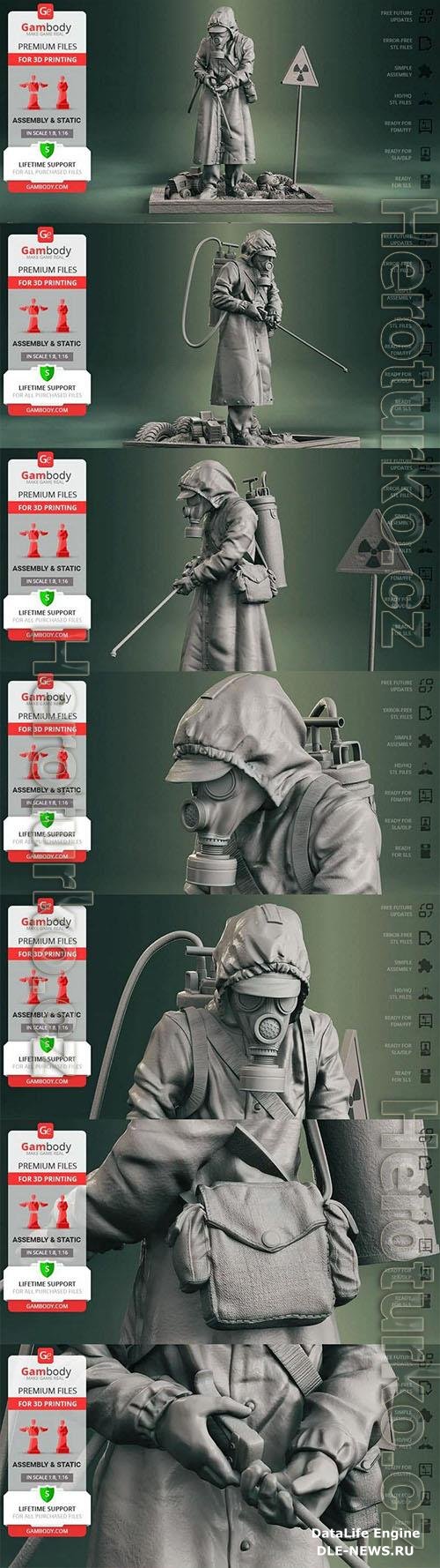 Chernobyl Liquidator 3D Printing Figurine  Assembly 3D Print