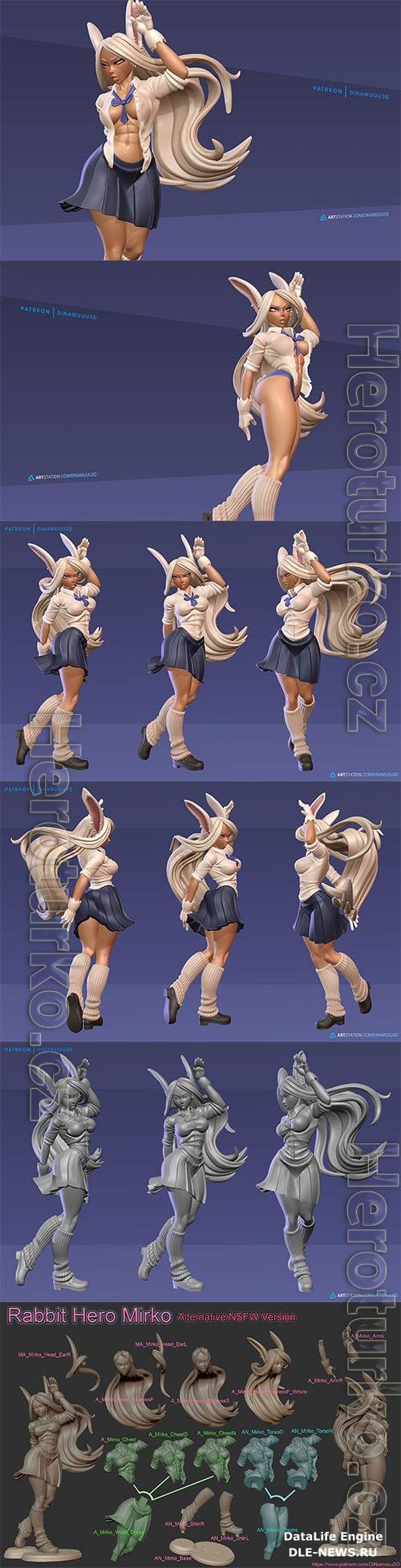 Rabbit Rumi Usagiyama School Girl SFW NSFW 3D Print