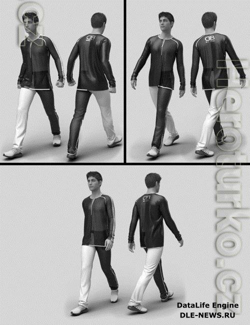 Cyclic Male Gaits for Genesis 8 and 8.1 Males