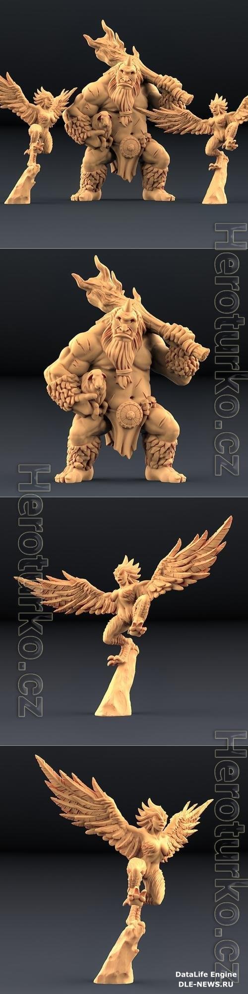 Cyclope and Harpies 3D Print