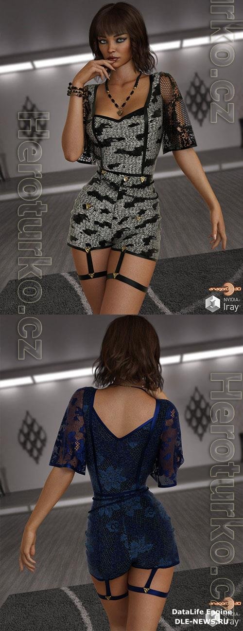 VERSUS  dForce Miya Short Overalls for Genesis 8.1 Females