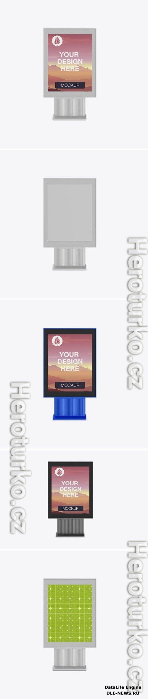 Outdoor Kiosk Advertisement Mockup JKYT3F2