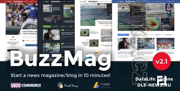 ThemeForest - BuzzMag v2.1 - Viral News WordPress Magazine Blog Theme - 19207752