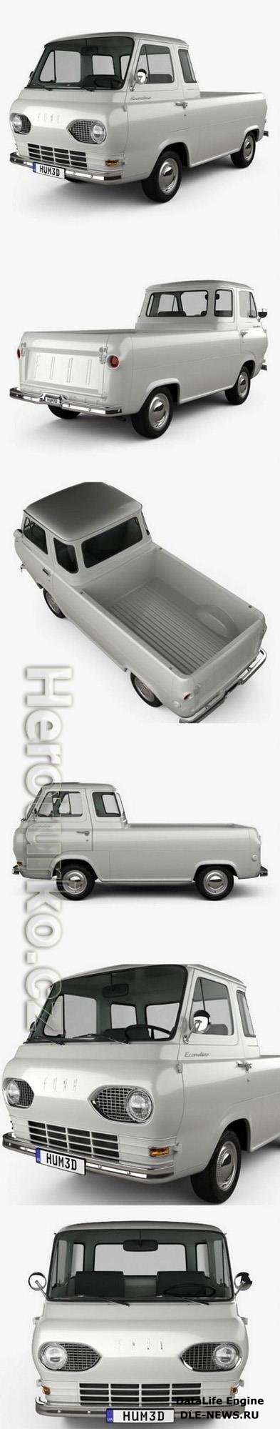 Ford E-Series Econoline Pickup 1963 3D Model