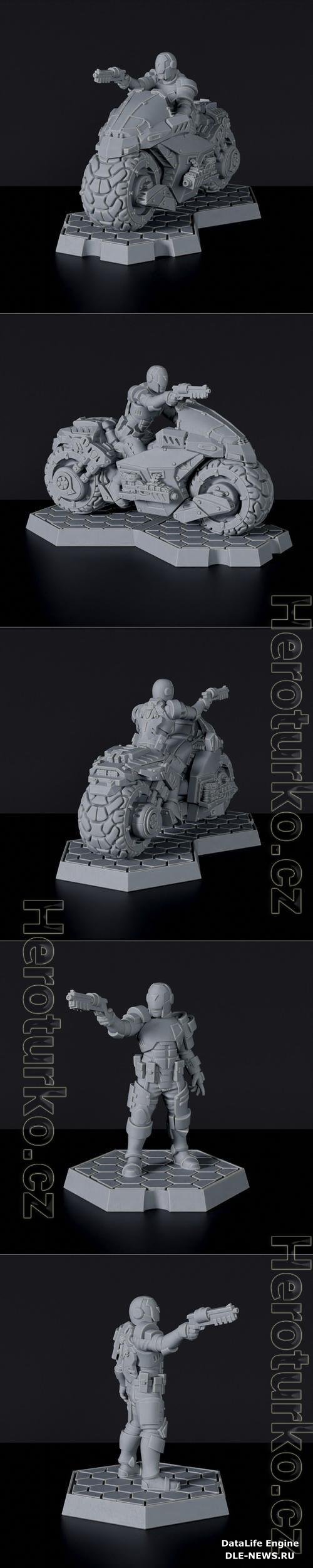 Prosecutor Harsh On Bike and On Foot 3D Print
