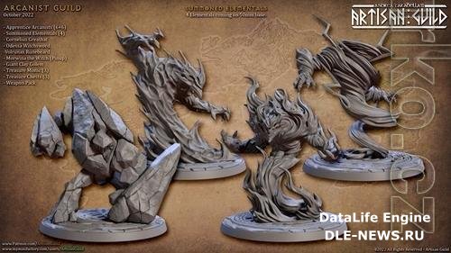 Artisan Guild - Summoned Elementals 3D Print