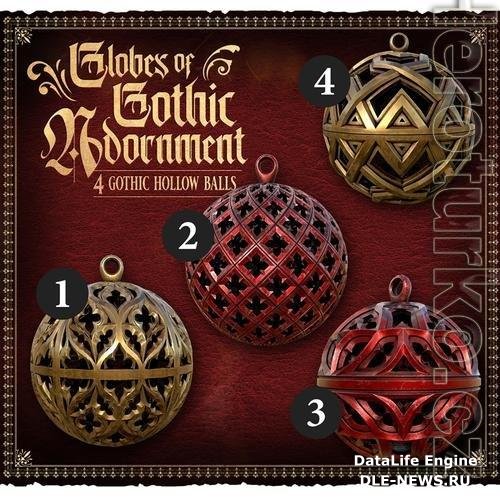 Raging Heroes Xmas - Globes of Gothic Adorment 3D Print