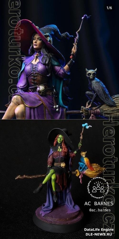 Morgan The Hex Witch and Schrodie 3D Print