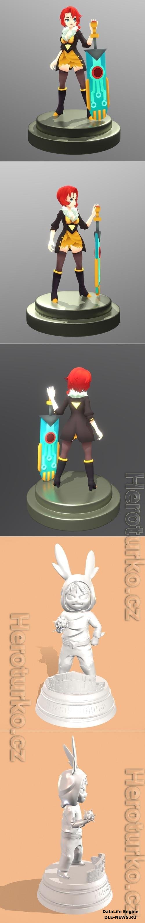 Red - Transistor and Shoto Todoroki - Boku no Hero Academia 3D Print