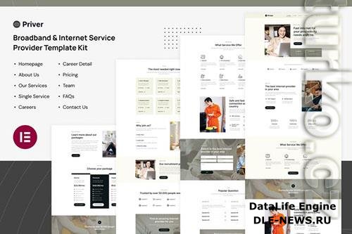 ThemeForest - Priver - Broadband & Internet Service Provider Elementor Pro Template Kit/40367466