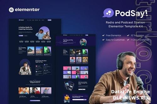 ThemeForest - PodSay - Radio & Podcast Station Elementor Template Kit/40343568