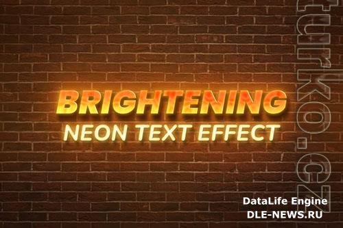 Neon sign Effect Logo Mockup PSD