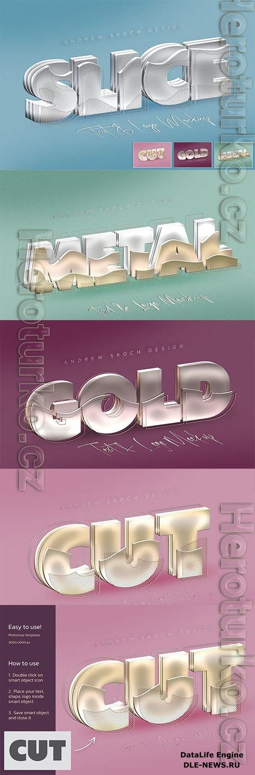 Sliced Metal Mockups