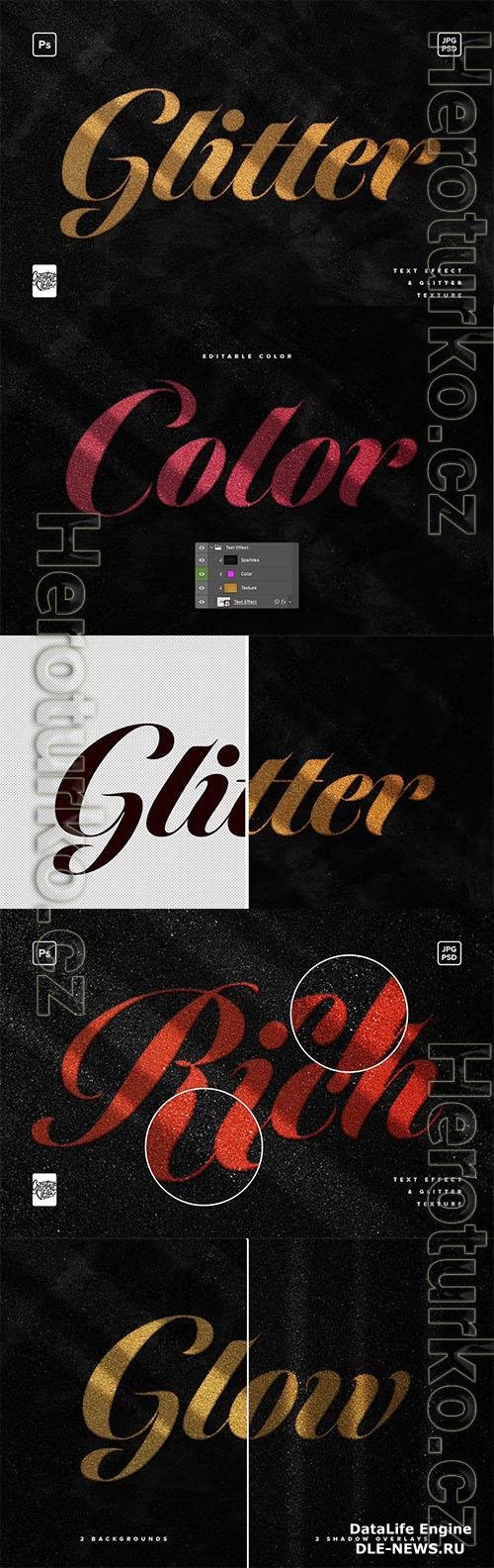 Glitter Photoshop Text Effect PSD