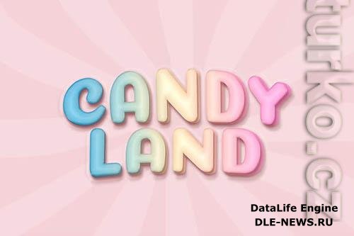 Sugar candy logo mockup PSD