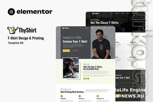 ThemeForest - Thyshirt - TShirt Design and Printing Elementor Template Kit/40488999