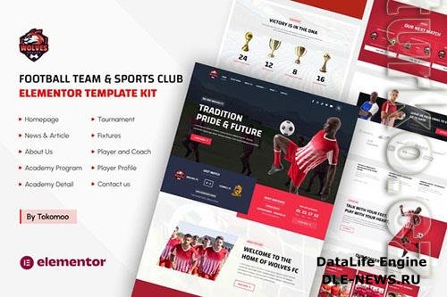 ThemeForest - Wolves - Football Team & Sports Club Elementor Template Kit/40489536