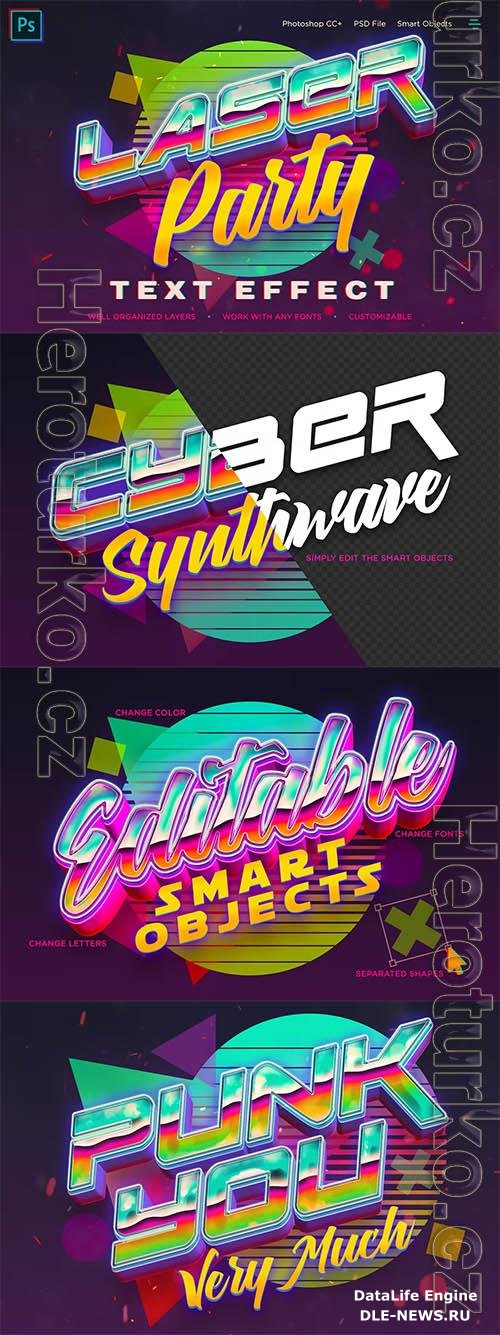 Synthwave Retro Vibrant 3D Text Effects