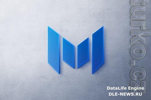 Blue Signage Logo Mockup