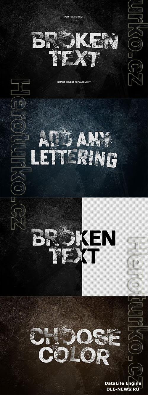 Broken Text Photoshop Effect