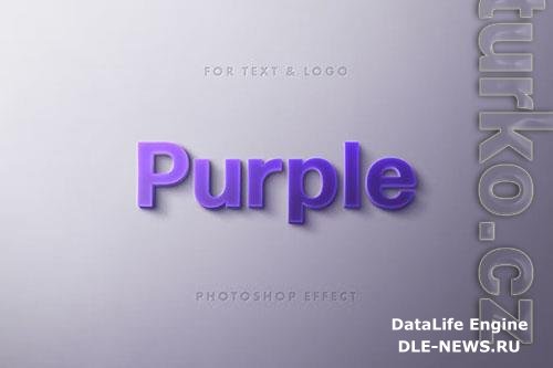 Purple Typography Logo and Text Effect