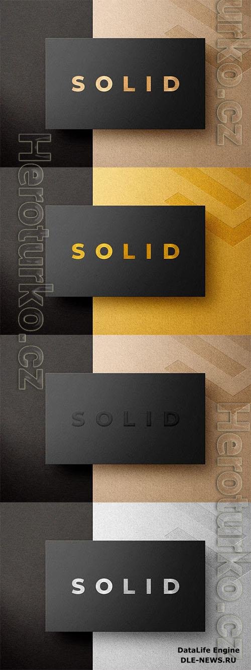 Metallic Foil Logo Mockups