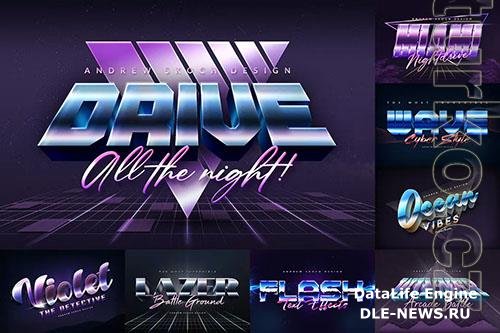 80s Style Text Effects PSD