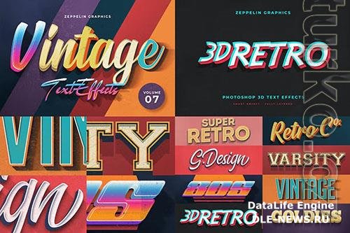 10 Vintage Text Effects Vol.7 PSD