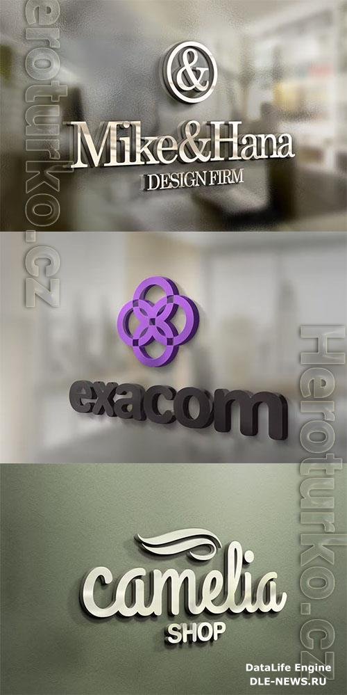 3D Logo Sign Mock-ups