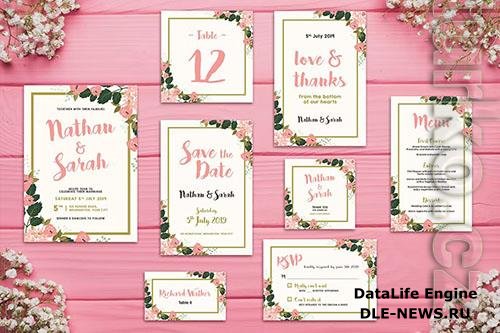 Floral Wedding Invitation Suite