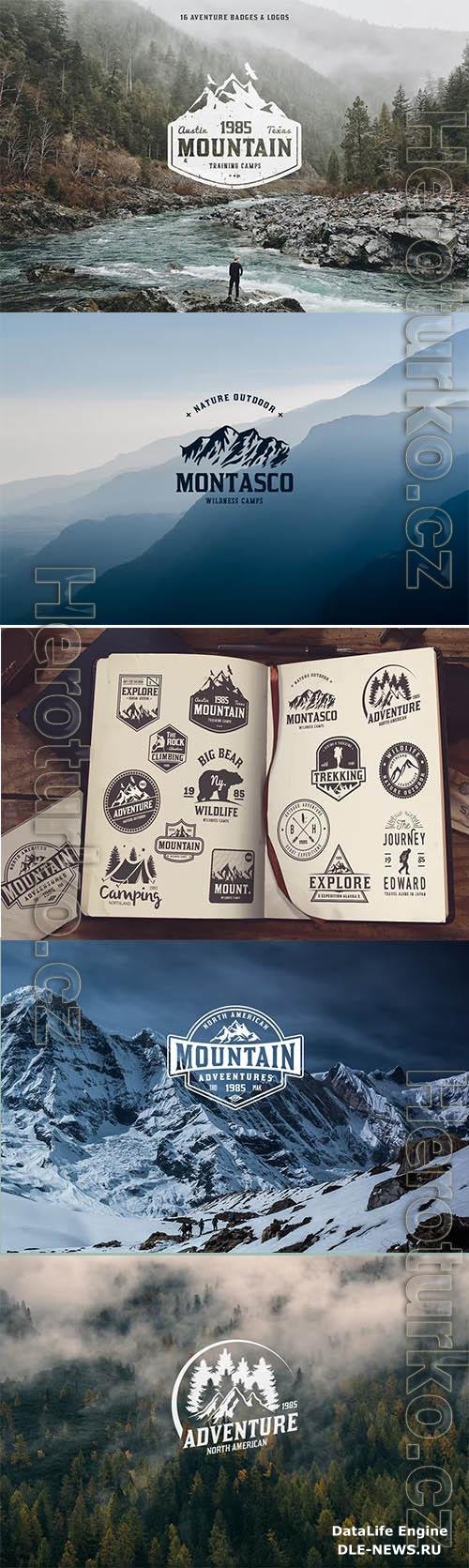 16 Adventure Badges & Logo