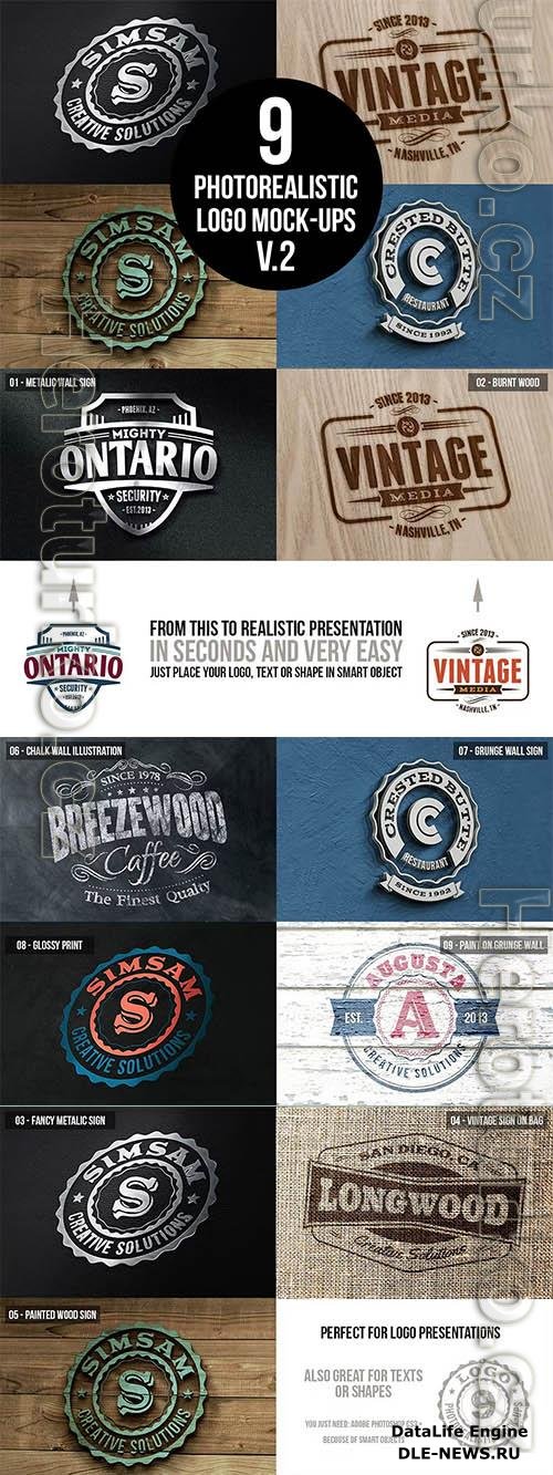 Photorealistic Logo Mock-Ups Vol.2