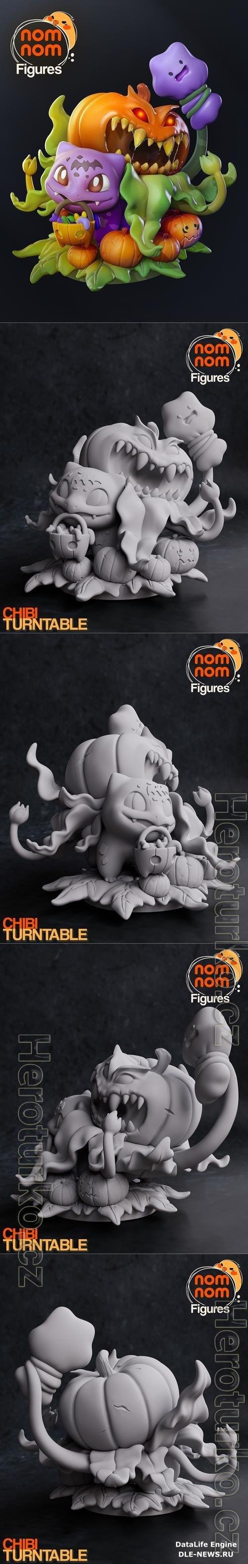 Nomnom Figures - Bulbasaur Chibi - Pokemon 3D Print