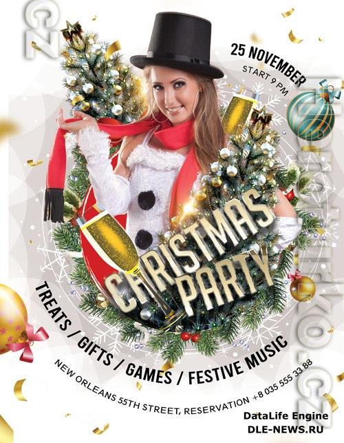 Christmas Party Psd beautiful Flyer