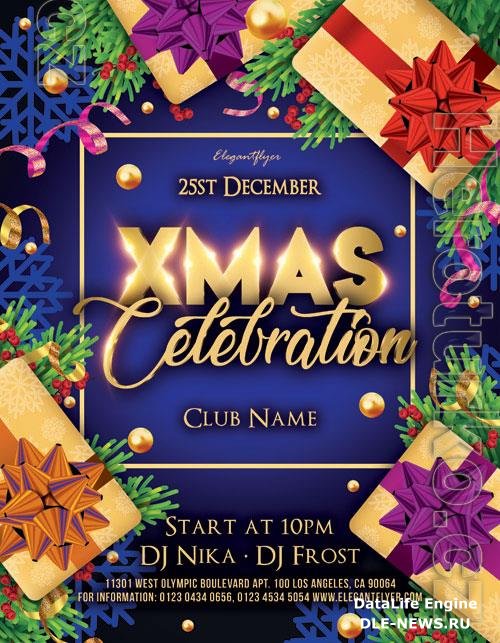 Christmas celebration beautiful flyer PSD