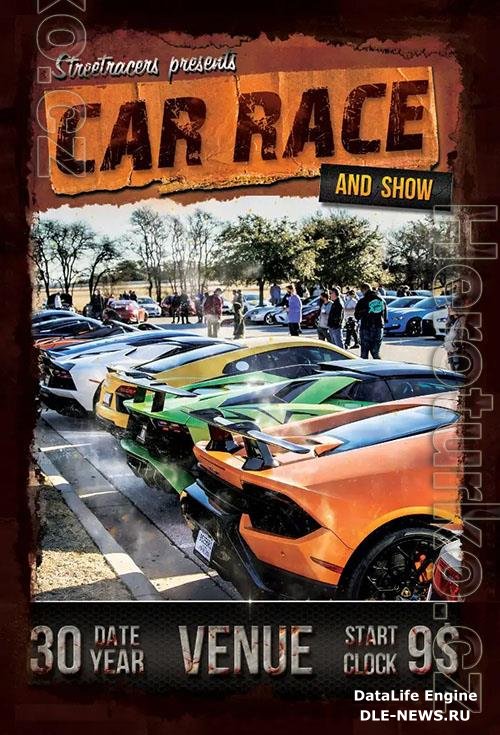 Car Race Flyer Template PSD