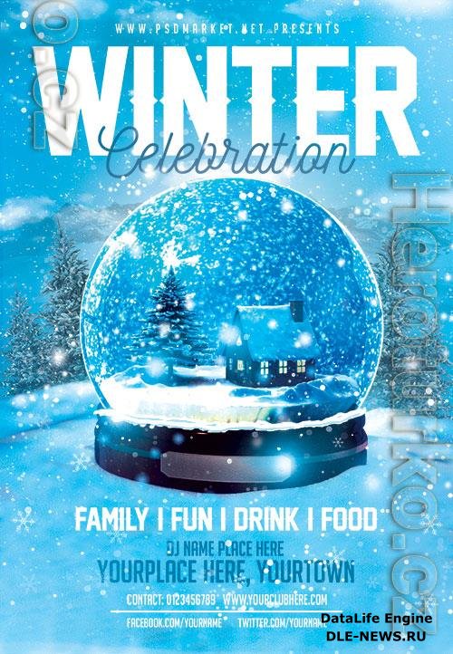 Winter celebration psd