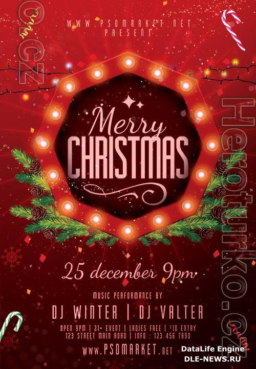 Christmas night psd flyer