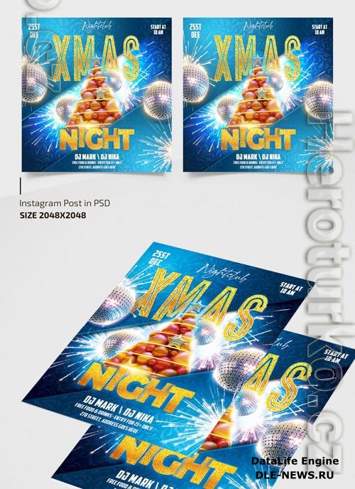 CHRISTMAS PARTY TEMPLATE + INSTAGRAM POST (PSD)