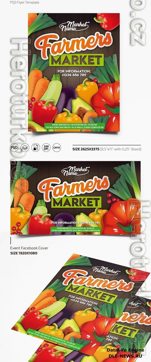 FARMERS MARKET FLYER PSD TEMPLATE