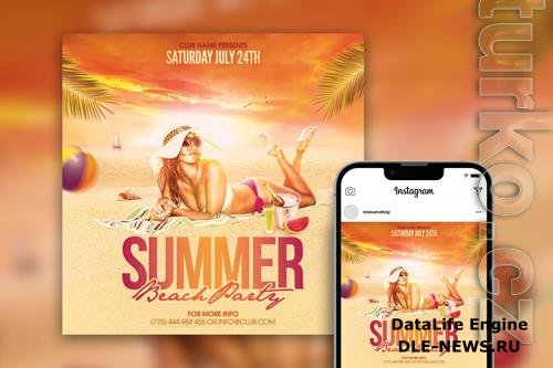 Stylish Summer Beach Party Instagram Post Template