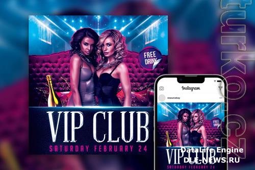 Deluxe Unique Saturday Night Party Instagram Post Template PSD