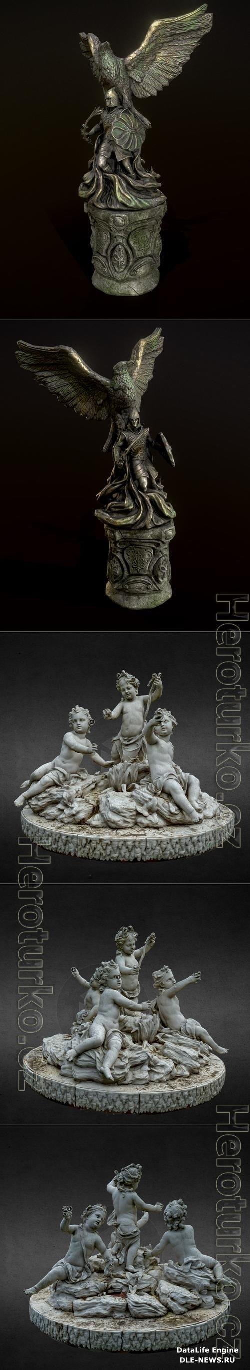 Ayleid Statue and Statue Aux Enfants dits - de Versailles 3D Print