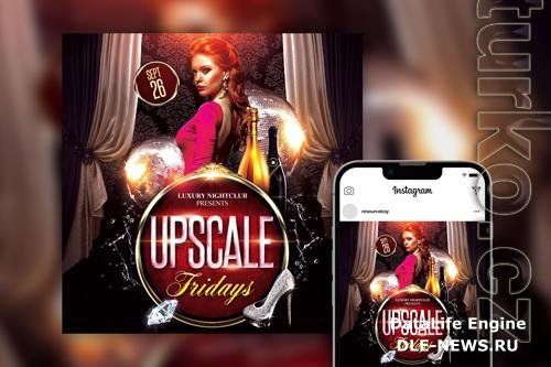 Upscale Fridays Instagram Post Template Beautiful PSD