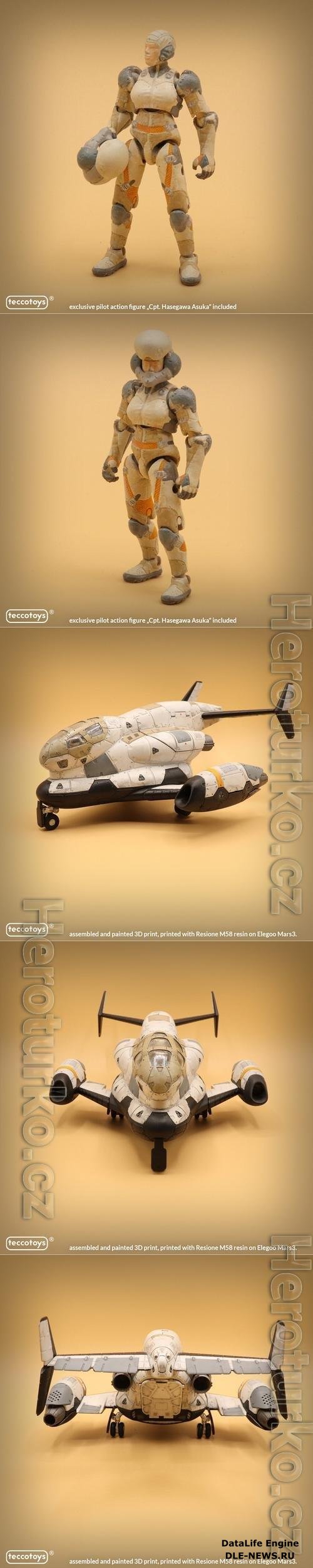 Teccotoys Shuttle Hinotsubasa 3D Print