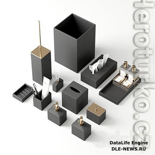 Bathroom Accessories MOOD BLACK 3D Models