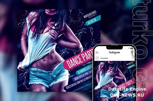 Nightclub Dance Party Instagram Post Template PSD